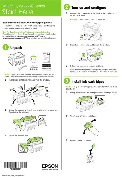 EPSON WORKFORCE WF-7720 SERIES START HERE Pdf Download | ManualsLib