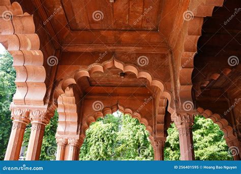 Architecture of Red Fort in New Delhi, India Stock Image - Image of ...