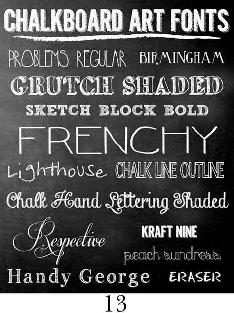 Mega Chalkboard Font Round Up! - The Scrap Shoppe | Chalkboard fonts ...