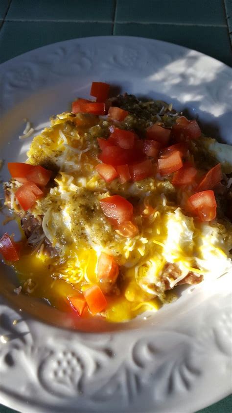 Faux huevos rancheros - no rancheros on hand, only salsa verde | Food ...