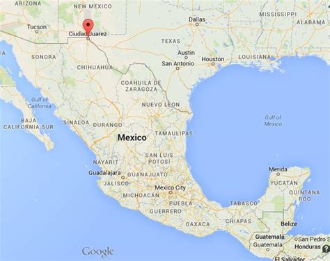 Where is Ciudad Juarez on map Mexico