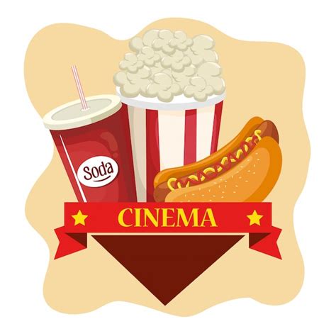 Free Vector | Delicious cinema food menu