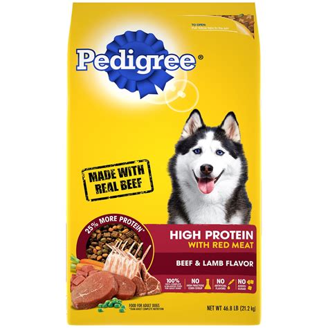 PEDIGREE High Protein Adult Dry Dog Food Beef and Lamb Flavor Dog ...