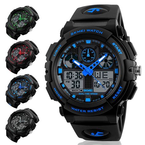 TSV - Men's Digital Sports Watch, Large Face Waterproof Wrist Watches ...