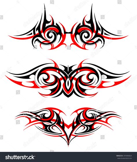 Gothic Wing Tattoo Set Stock Vector (Royalty Free) 297090824 | Shutterstock