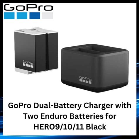 GoPro Dual-Battery Charger with Two Enduro Batteries for HERO9/10/11 ...