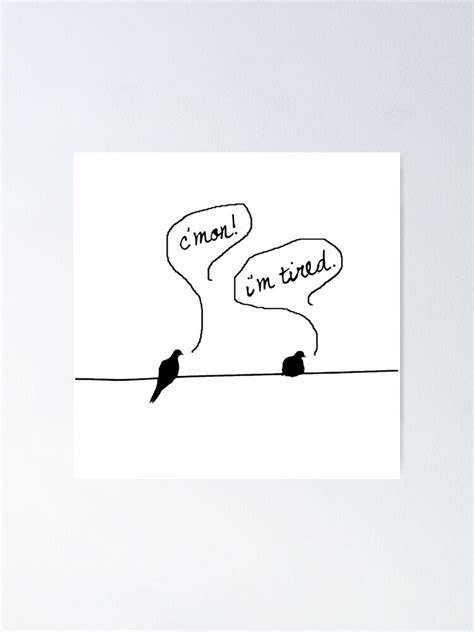 "Two Birds on a Wire" Poster for Sale by peerrrrii | Redbubble