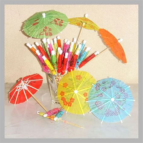 1000PCS 10cm Color decorative small umbrella cake Sand ice Ice ...