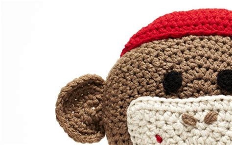 Crochet Sock Monkey Pillow - Etsy