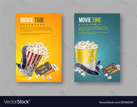 Cinema and movie poster design Royalty Free Vector Image