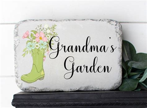 Grandma's Garden Mom's Garden Garden Stone Mother's Day Gifts Garden ...