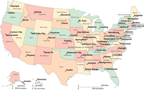 United States Map With Capital Cities - Fall Colors 2024