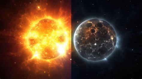 Premium AI Image | A comparison of the sun and the planet