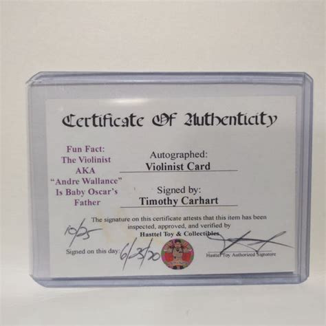 Autographed Timothy Carhart "The Violinist" Custom Limited Edition Gho ...