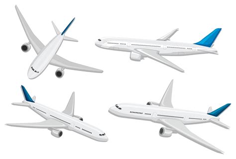 A set of commercial airplane 614373 Vector Art at Vecteezy