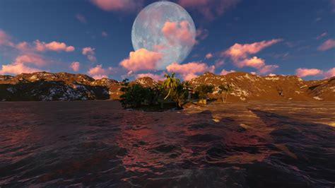 Panorama of the full moon at night 2396973 Stock Video at Vecteezy