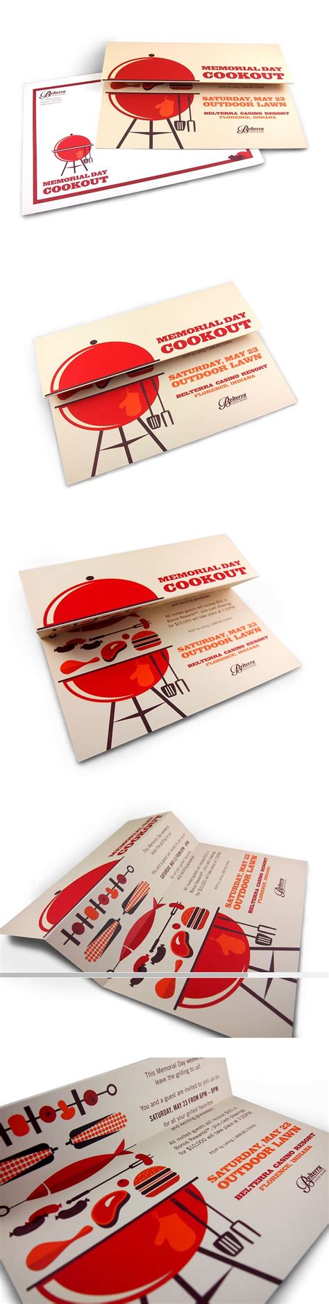 Memorial Day Cookout Invitation | Renee Griffin | Leaflet design ...