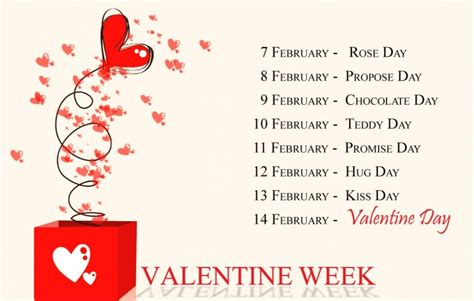 Valentine Week 2023 List - Full Schedule of 7 to 14 February Valentine ...