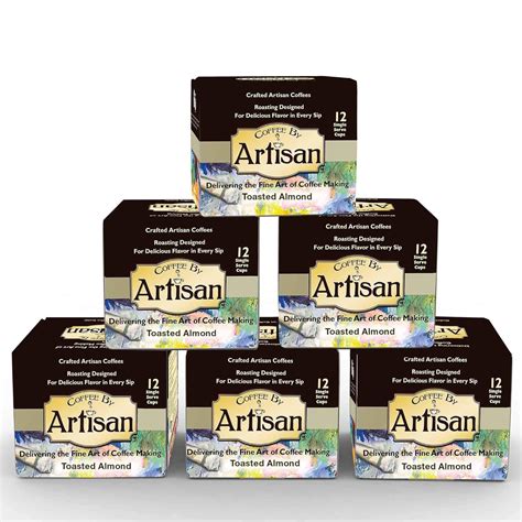 Artisan Coffee Fresh Premium k cups Toasted Almond Available in 12 ...