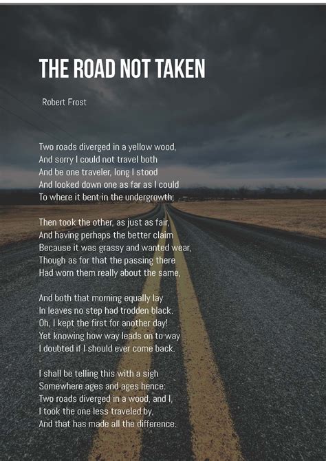 Robert frost poem the road not taken analysis - retycomic