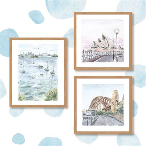 Sydney Harbour Bridge Fine Art Prints // Australia Painting // - Etsy