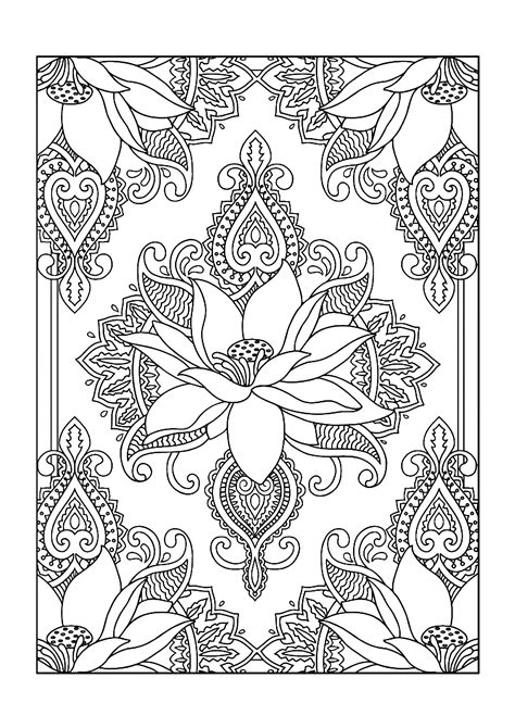 Colouring Books - FREE printable A4 size - Lotus Flower // Imagenes ...