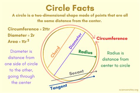 Circle Facts - Area, Circumference, Diameter, Radius