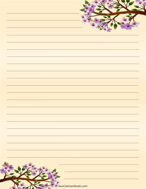 Flower Writing Paper Template | Best Flower Site