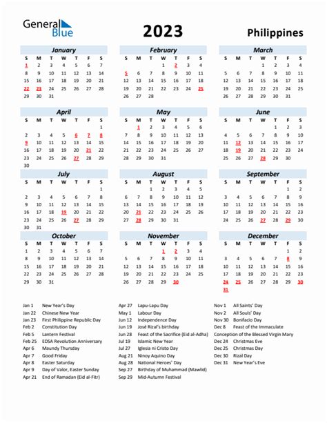 Calendar 2023 Philippines Printable – Get Calendar 2023 Update