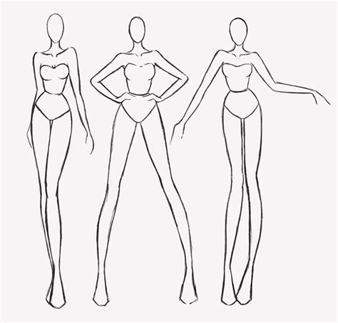 Fashion Figures for Fashion Design Sketches