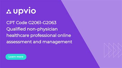 CPT Code G2061-G2063 for Online Assessment and Management | Upvio