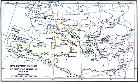 Byzantine Empire at Death of Justinian