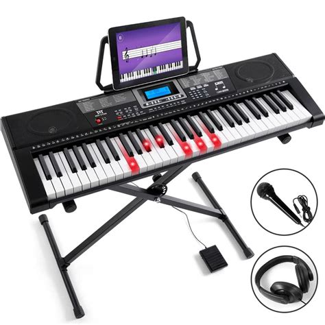 MUSTAR 61 Key Piano Keyboard, Learning Keyboard Piano with Light Up ...