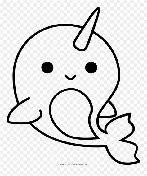 Narwhal Coloring Page Complete Guide Example Kawaii - Baby Narwhal ...