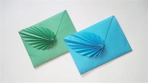 Origami Envelope With Leaf