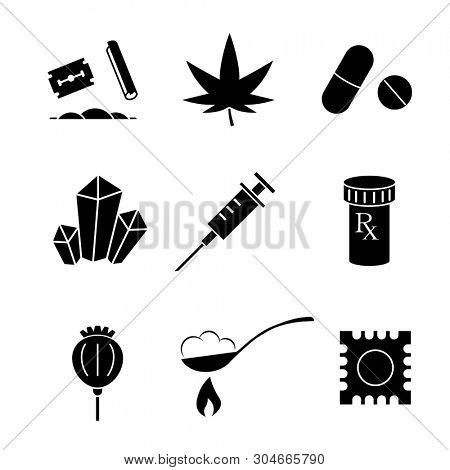 Drug Silhouette Icons Image & Photo (Free Trial) | Bigstock