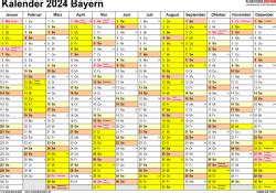 Kalender 2024 Bayern Schulferien - Fiann Jeralee