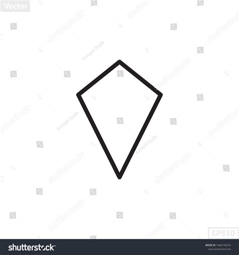 Kite Shape Illustration Vector Graphic Basic Stock Vector (Royalty Free ...