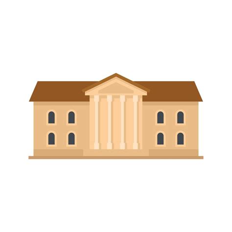 Institute building icon flat isolated vector 14865573 Vector Art at ...