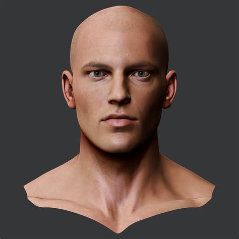 3d realistic male head model