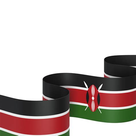 Kenya flag design national independence day banner element transparent ...