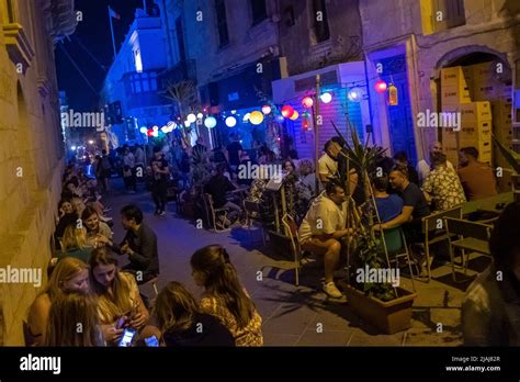 Bar and nightlife, Valletta, Malta Stock Photo - Alamy