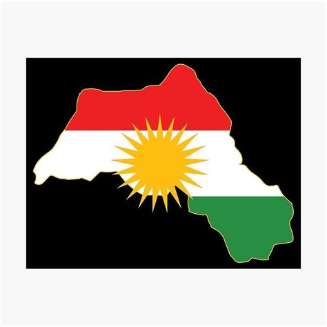 "Kurdistan flag in a Kurdistan map" Sticker for Sale by Kurdish T-shirt ...