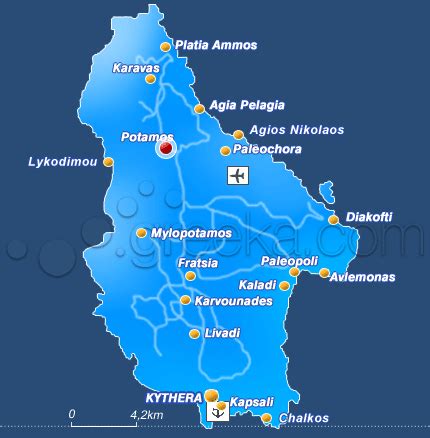 Kythira Greece Map