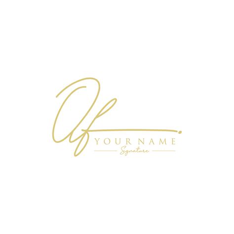 Letter OF Signature Logo Template Vector 22652974 Vector Art at Vecteezy