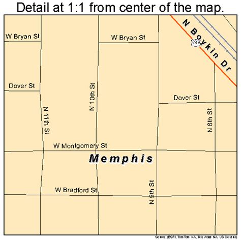 Memphis Texas Street Map 4847616