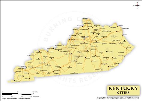 PDF of Kentucky Cities Map, Kentucky Cities Map PDF