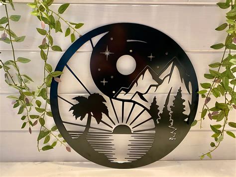 Yin Yang Wall Decor Sun and Moon Wall Art Metal Wall Art - Etsy