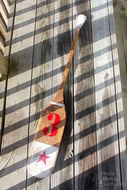 Creating Vintage Painted Oars with 3M | Painted oars, Boat oars decor ...