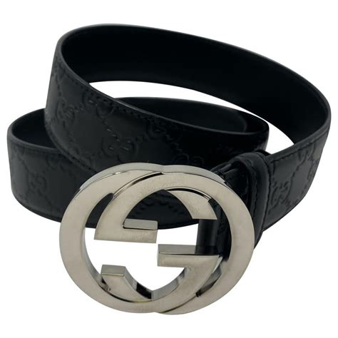 Gucci Signature leather belt Black ref.217272 - Joli Closet